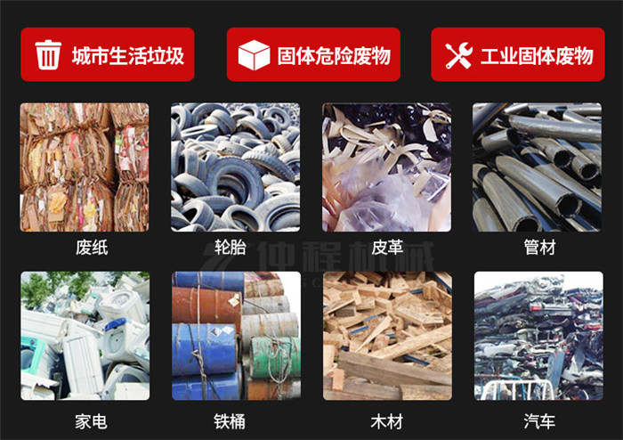 撕碎機應用物料